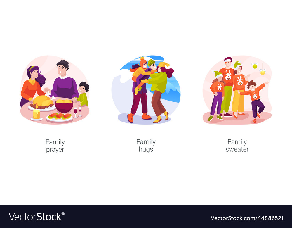 Family tradition isolated cartoon