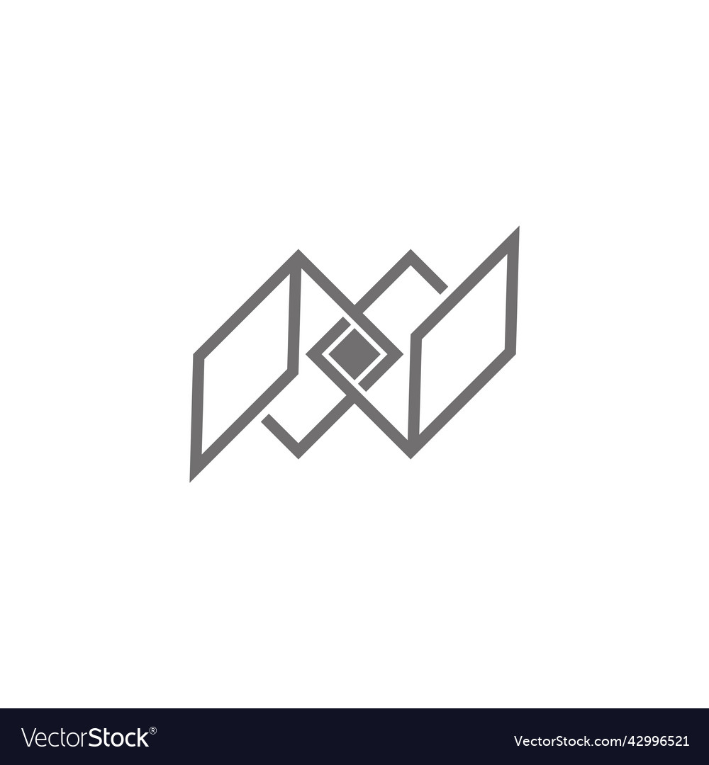 Linked square open paper linear logo