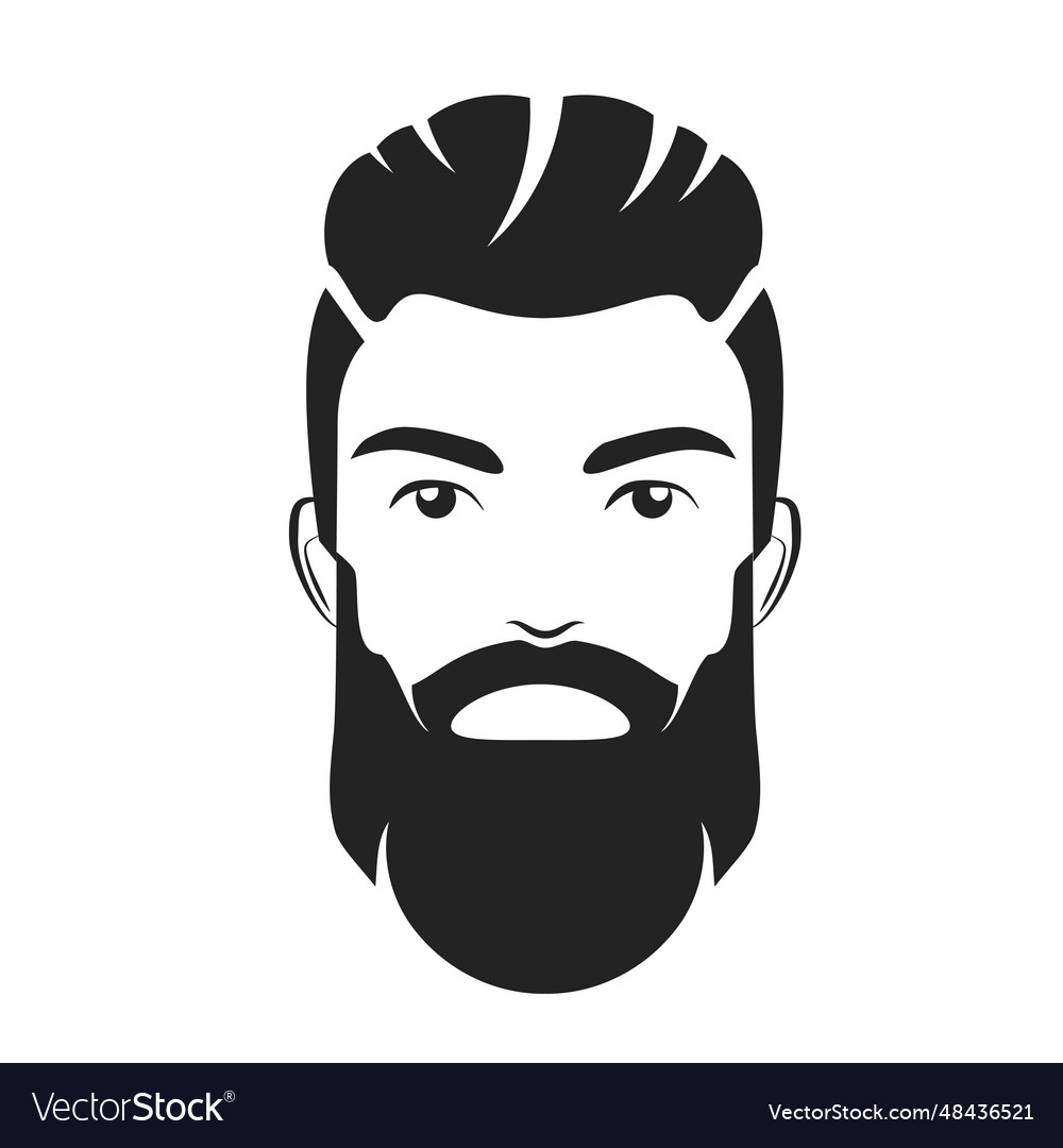 Man head barbershop logo Royalty Free Vector Image