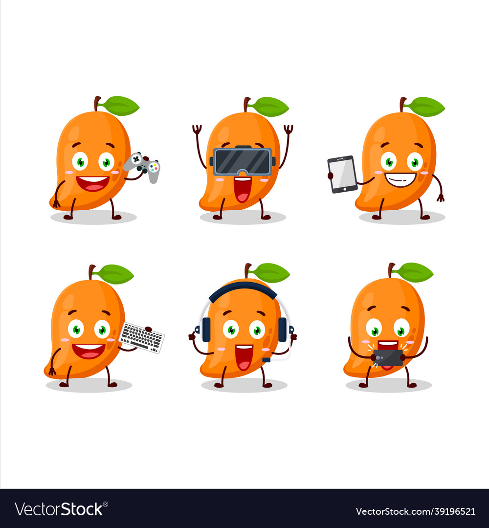 Mango cartoon character are playing games