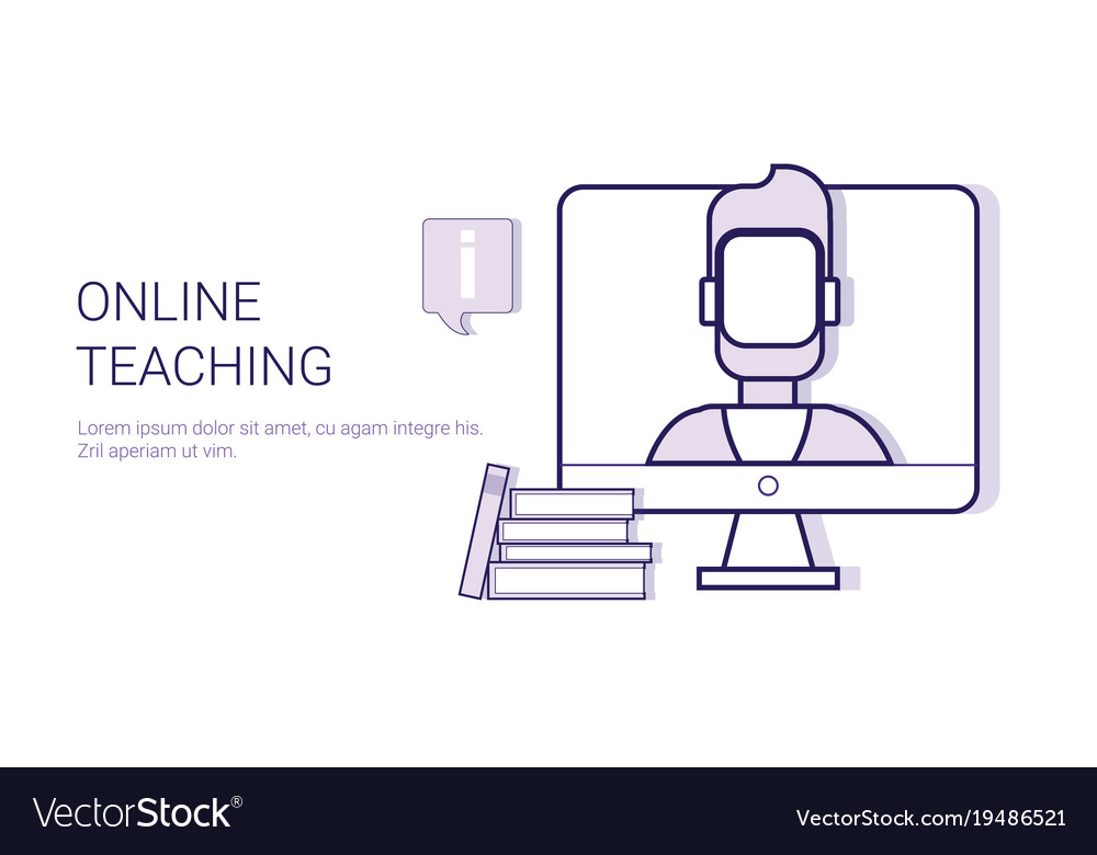Online Teaching Training Courses Education Vector Image