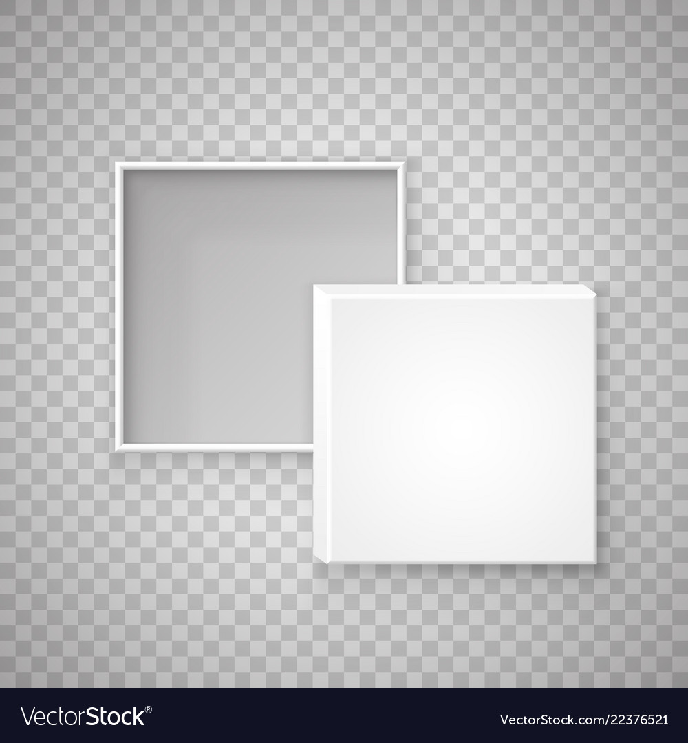 Open paper square box Royalty Free Vector Image