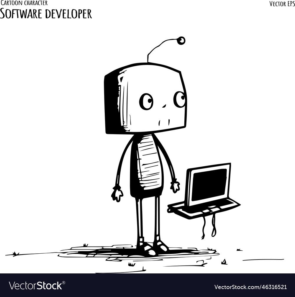 Programmer working on web development laptop
