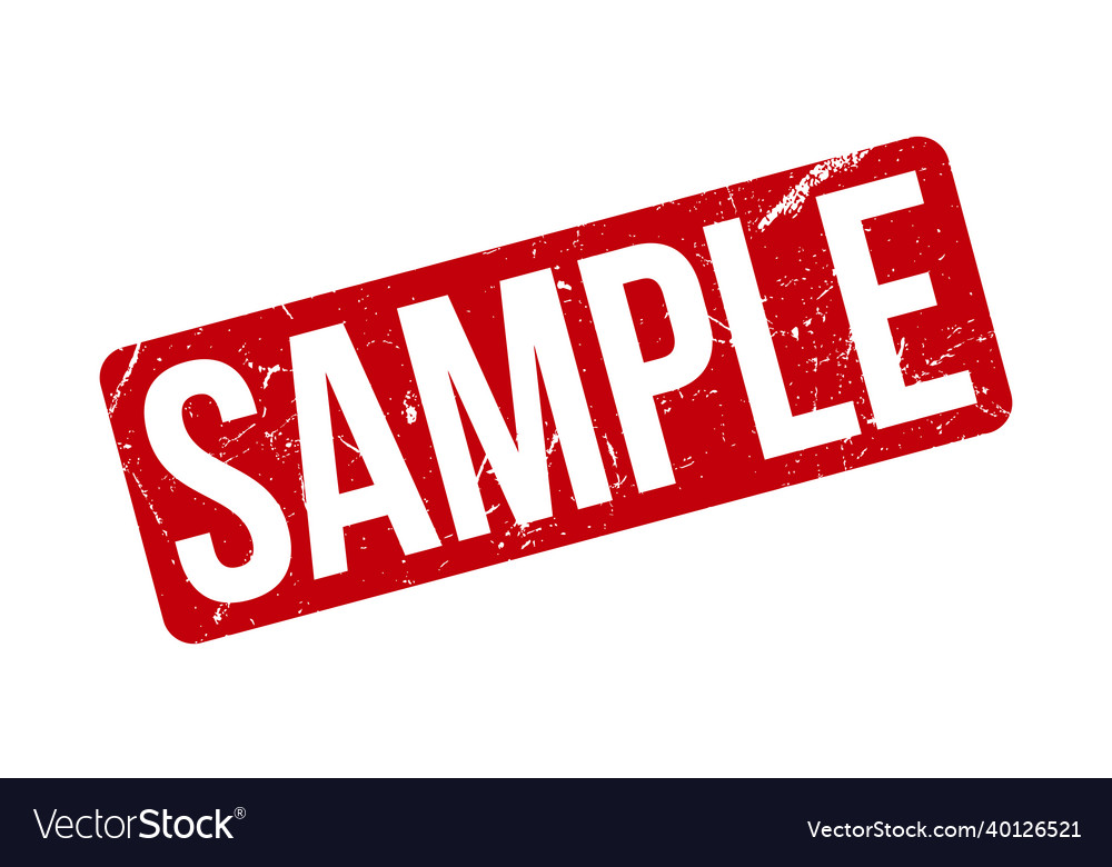 Sample rubber stamp red rubber grunge Royalty Free Vector