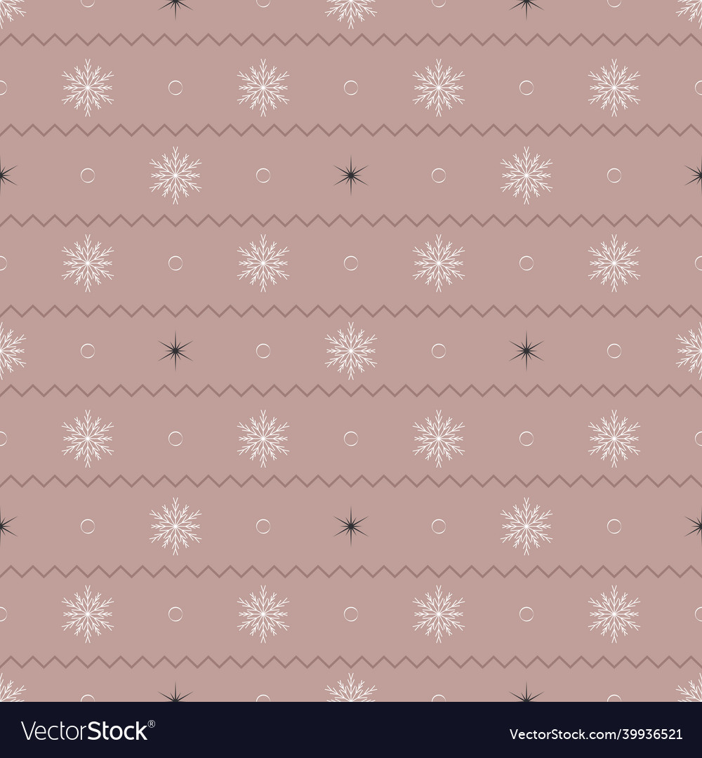 Seamless pattern with white snowflakes black