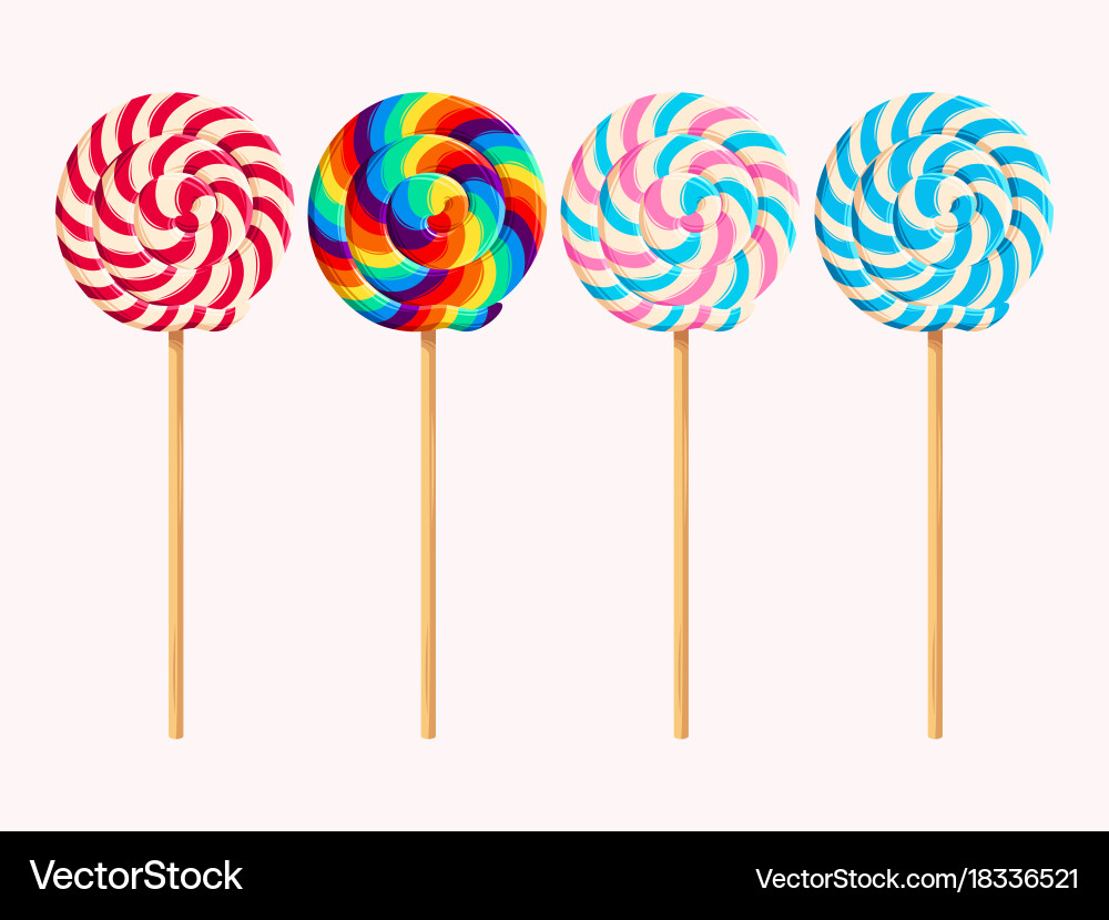 Set lollipops Royalty Free Vector Image - VectorStock