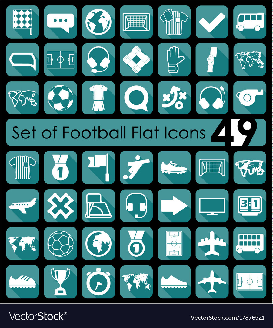 Set of football icons Royalty Free Vector Image