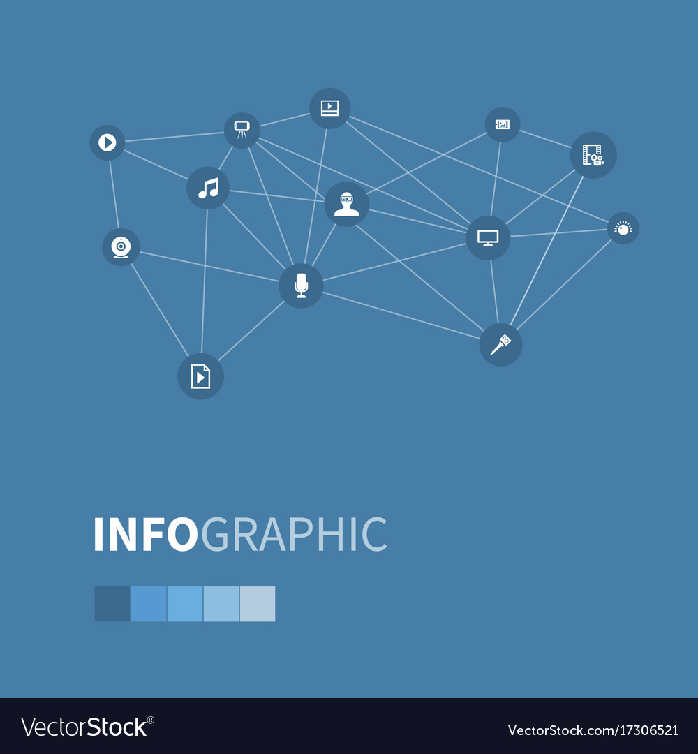 Set of simple multimedia icons