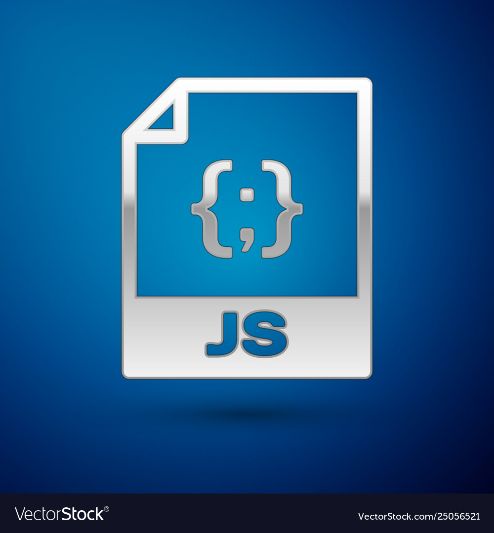 Silver js file document icon download button