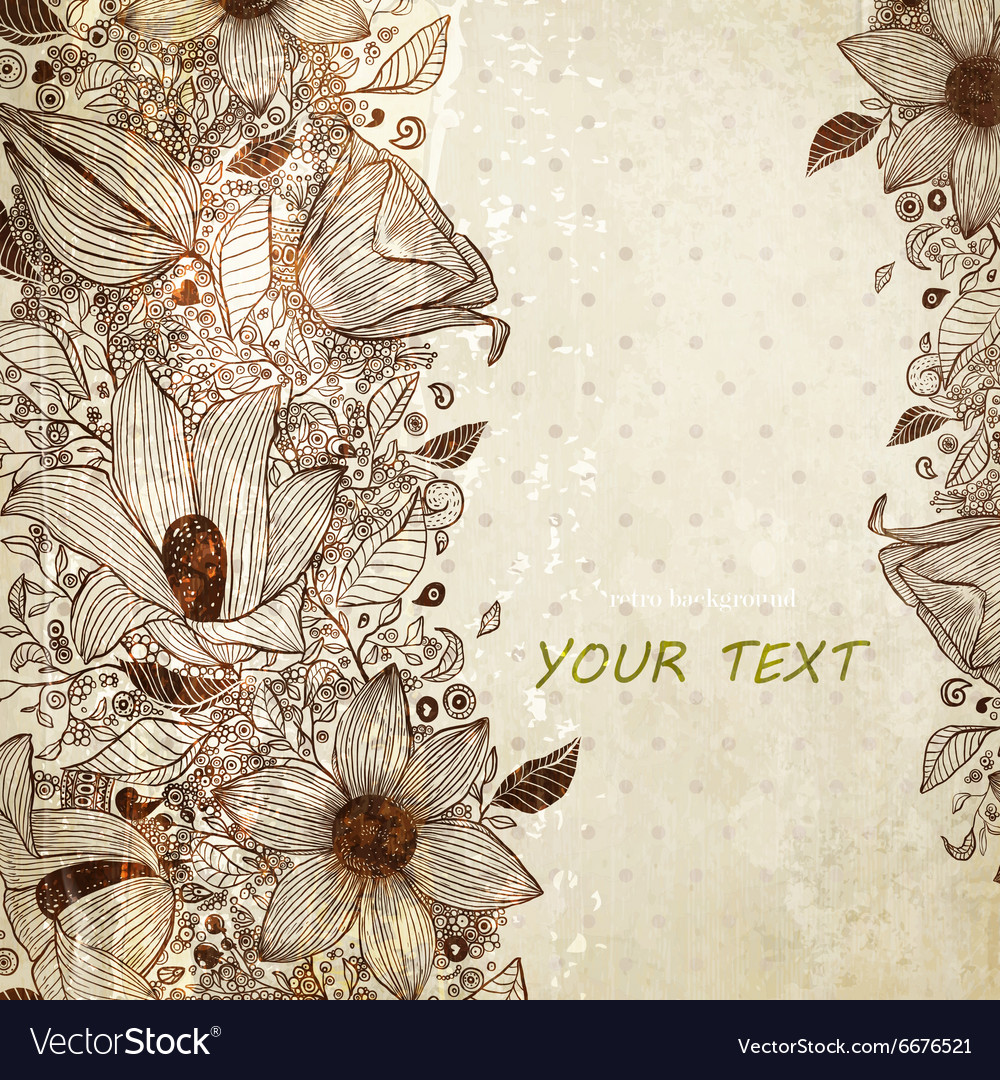 Valentines background with floral pattern