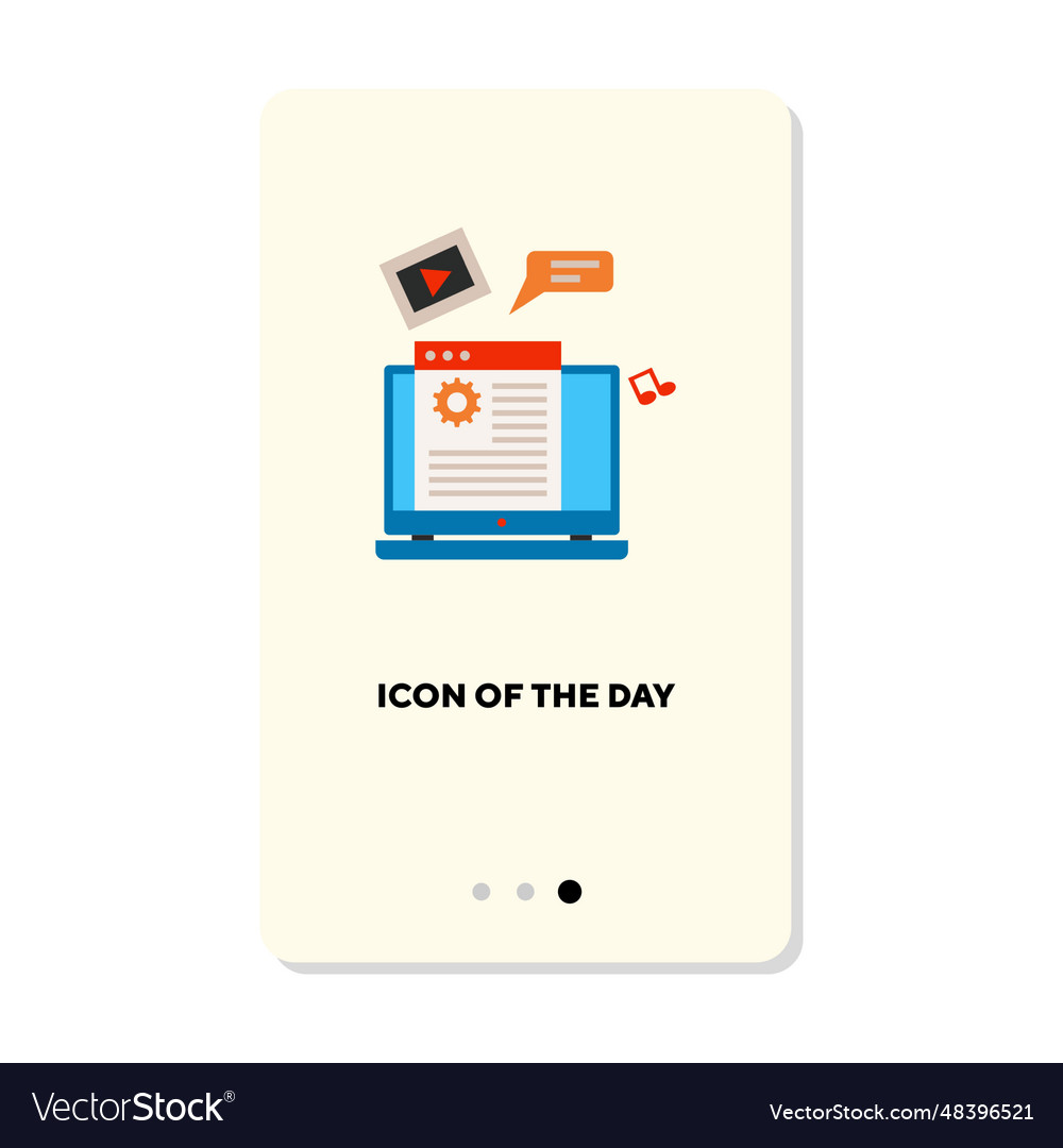 Work with computer icon vector image Work with computer icon