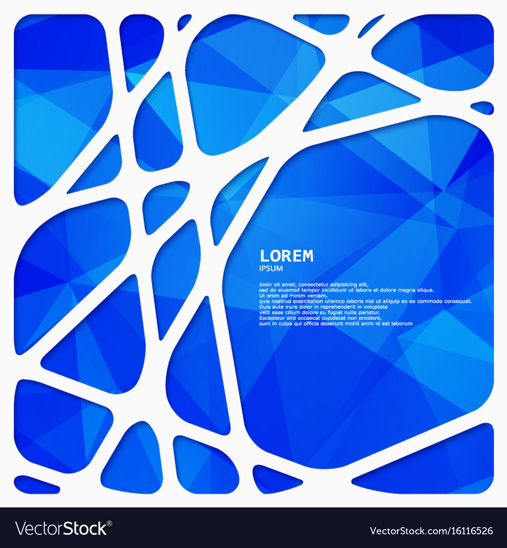 Abstract network frame with triangular background