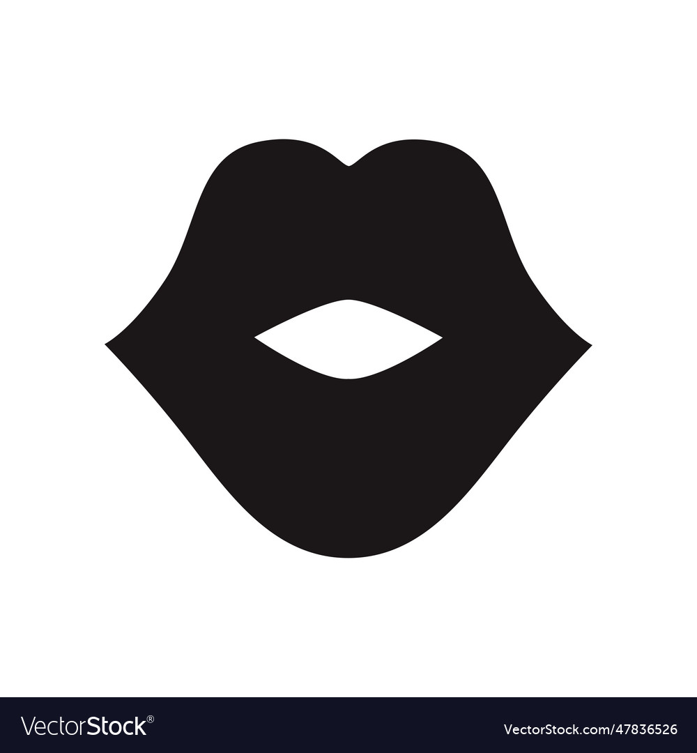 Black lips 02 Royalty Free Vector Image - VectorStock