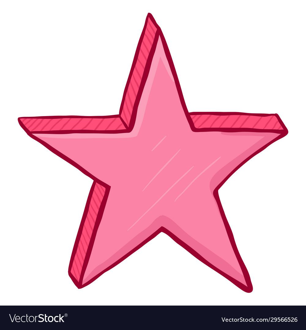 Cartoon pink color star