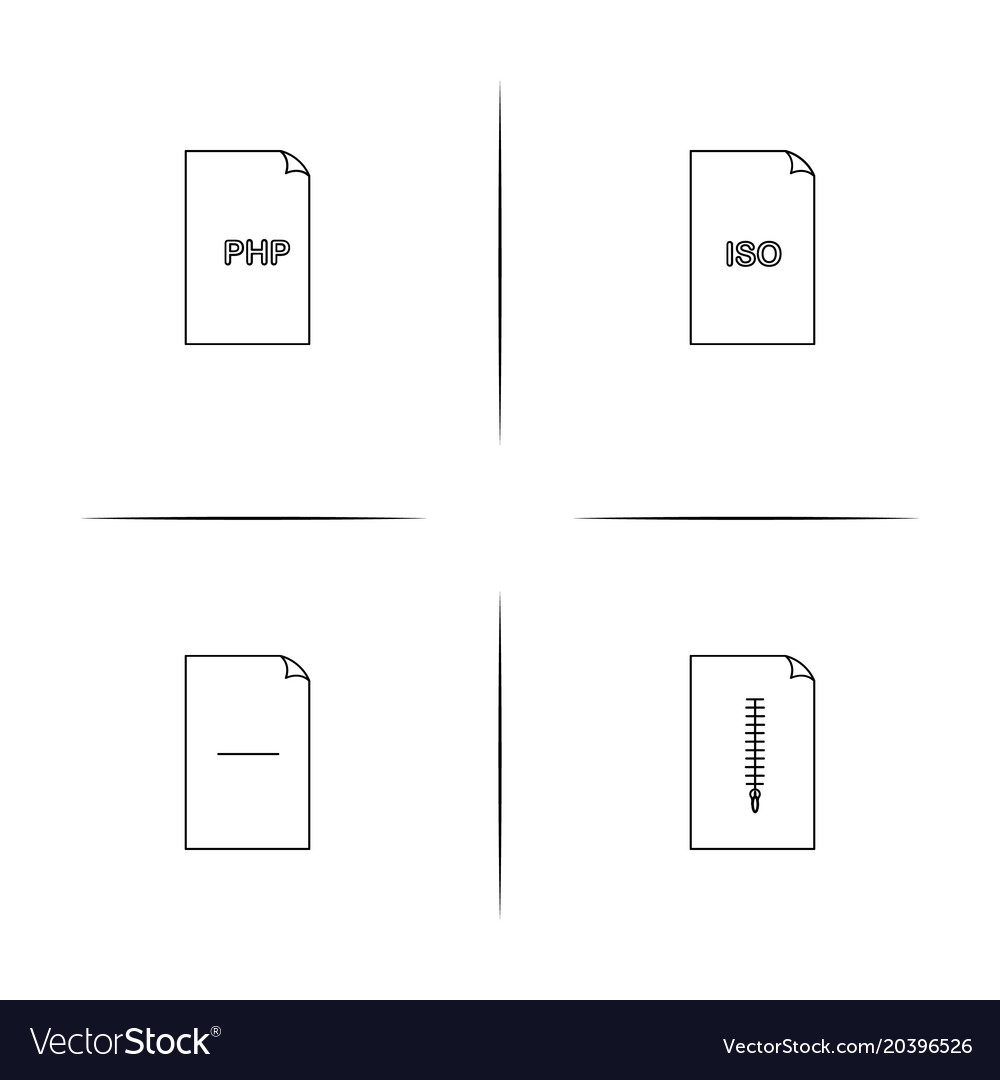 Files and folders sign simple linear icon