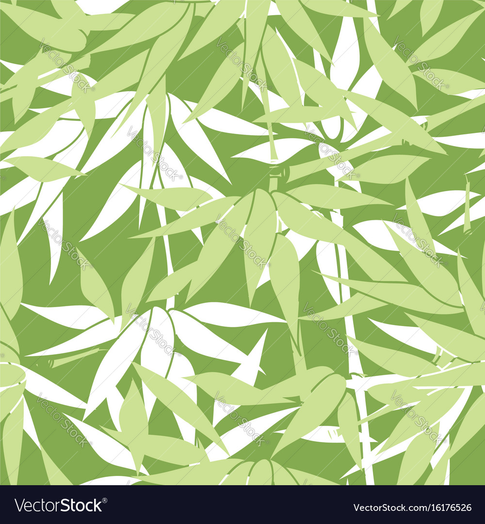 Floral Bamboo Leaves Pattern Nature Leaf Seamless Vector Image 8424