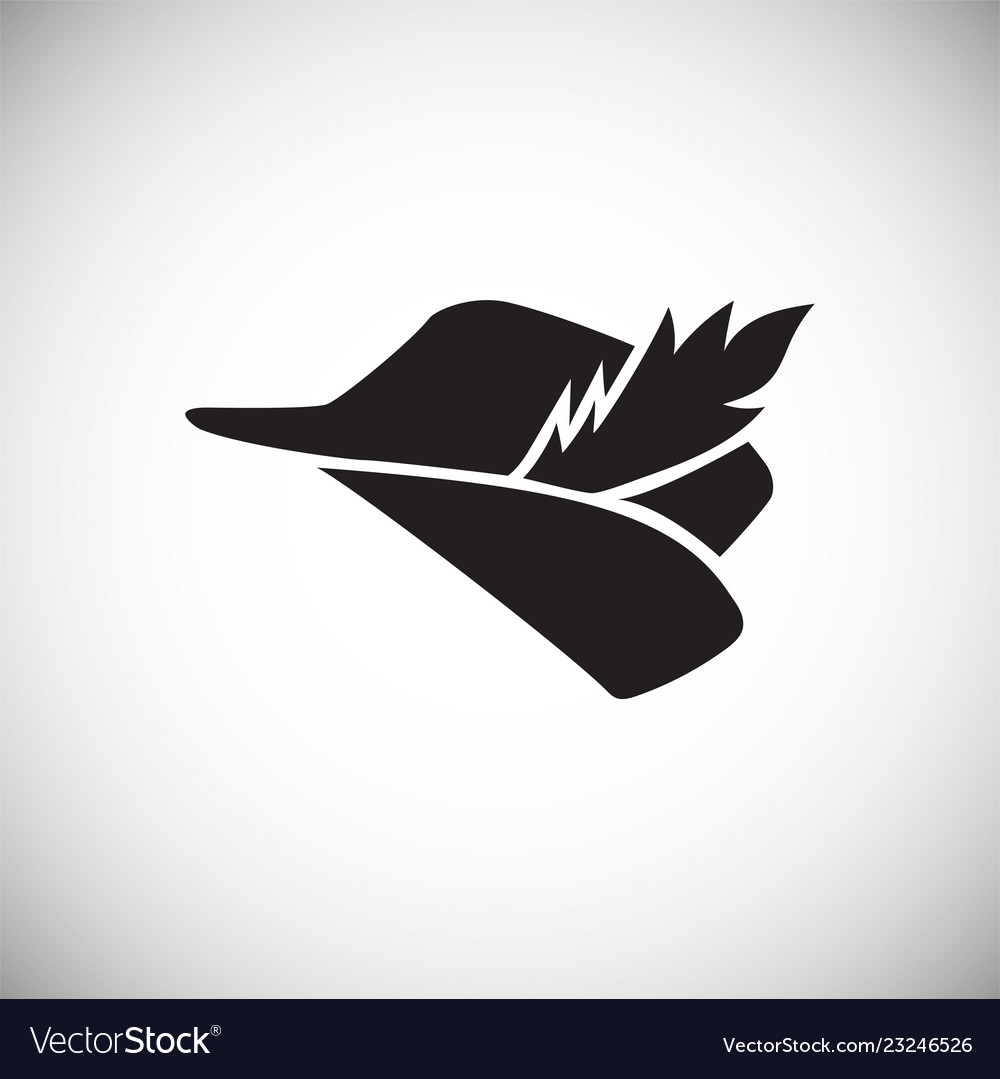 Hunters hat icon on white background for graphic