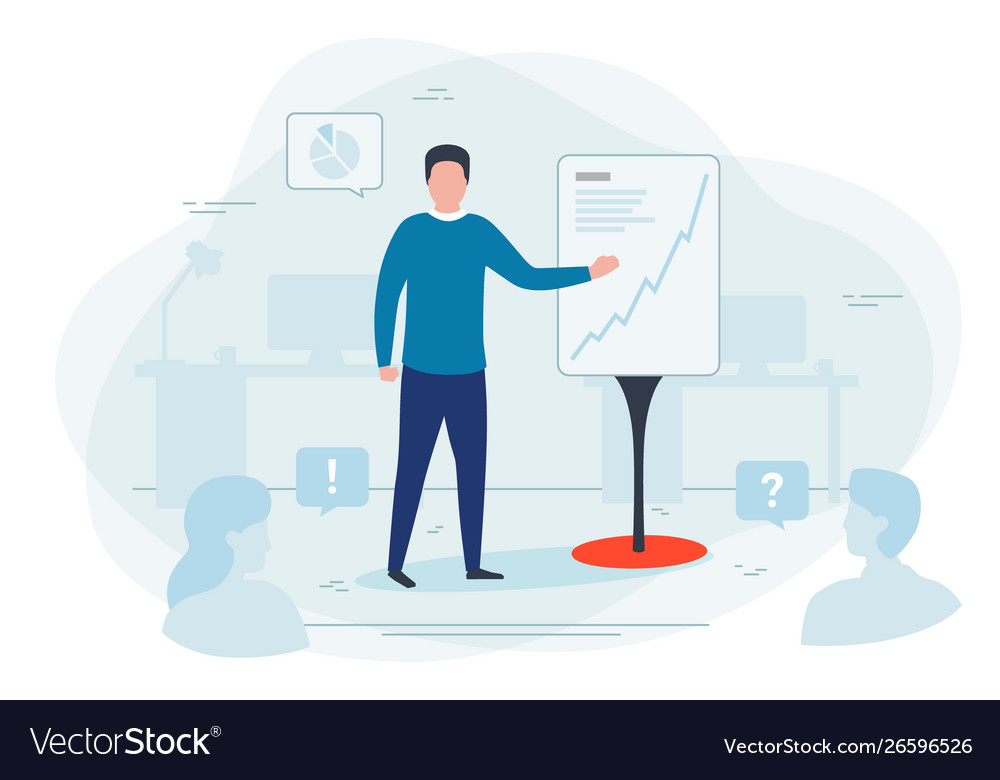 Man showing presentation