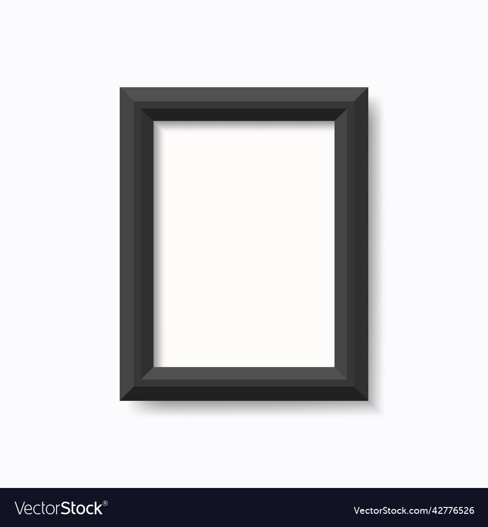 Realistic photo frame on a white background vector image Realistic photo frame on a white background