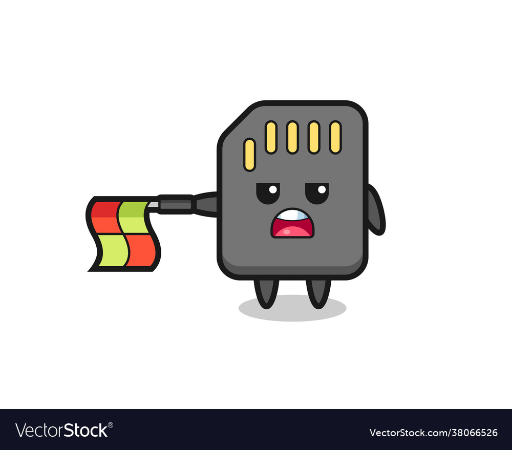 Sd card character as line judge hold flag