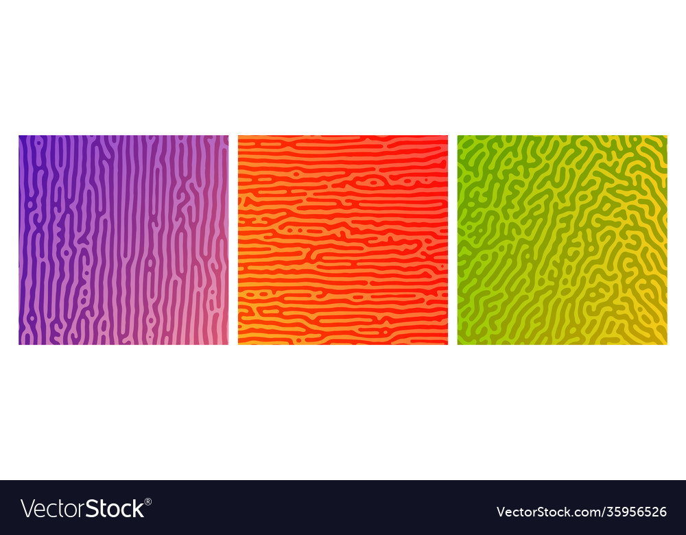 Set three colorful turing reaction gradient vector image Set three colorful turing reaction gradient