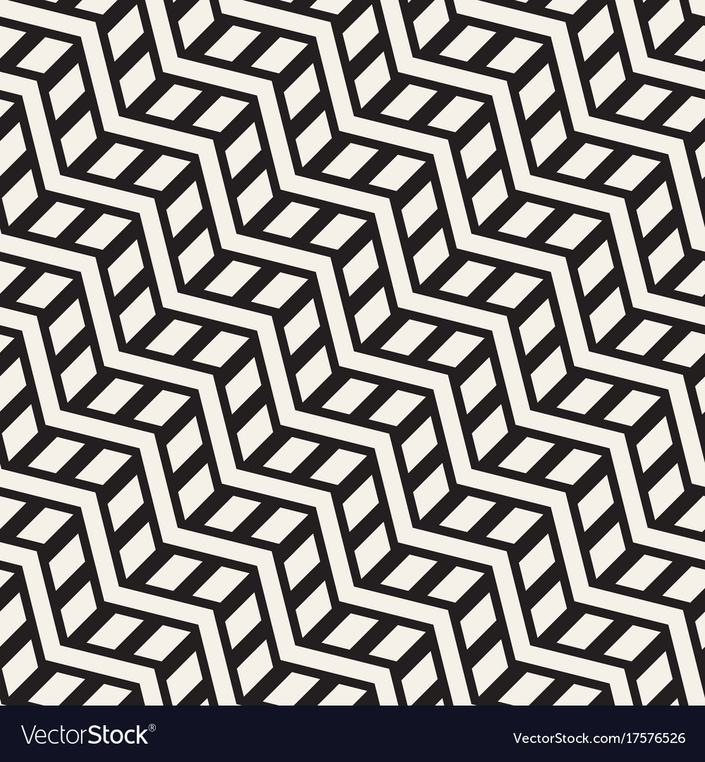 Zigzag Line Pattern - Monochrome