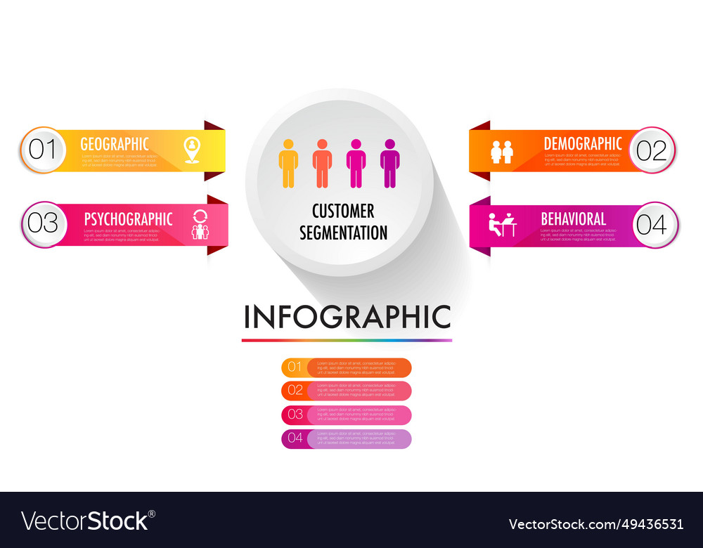 4 segment Vector Image 4 segment