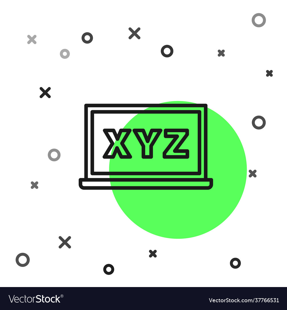 Black line xyz coordinate system on chalkboard