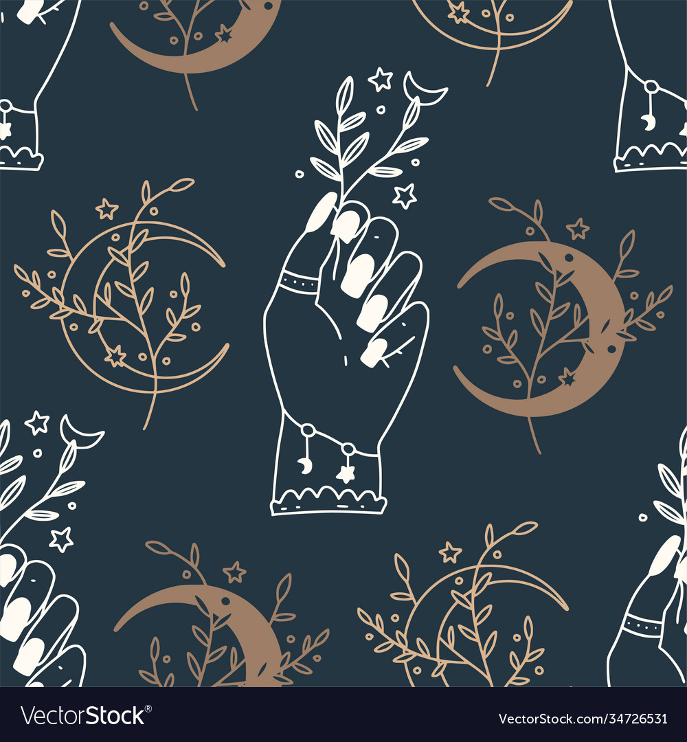 Celestial seamless pattern
