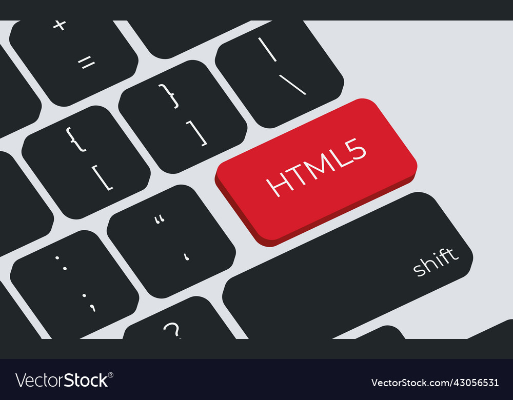 Computertastaturschlüssel mit html5 vector image Computertastaturschlüssel mit html5
