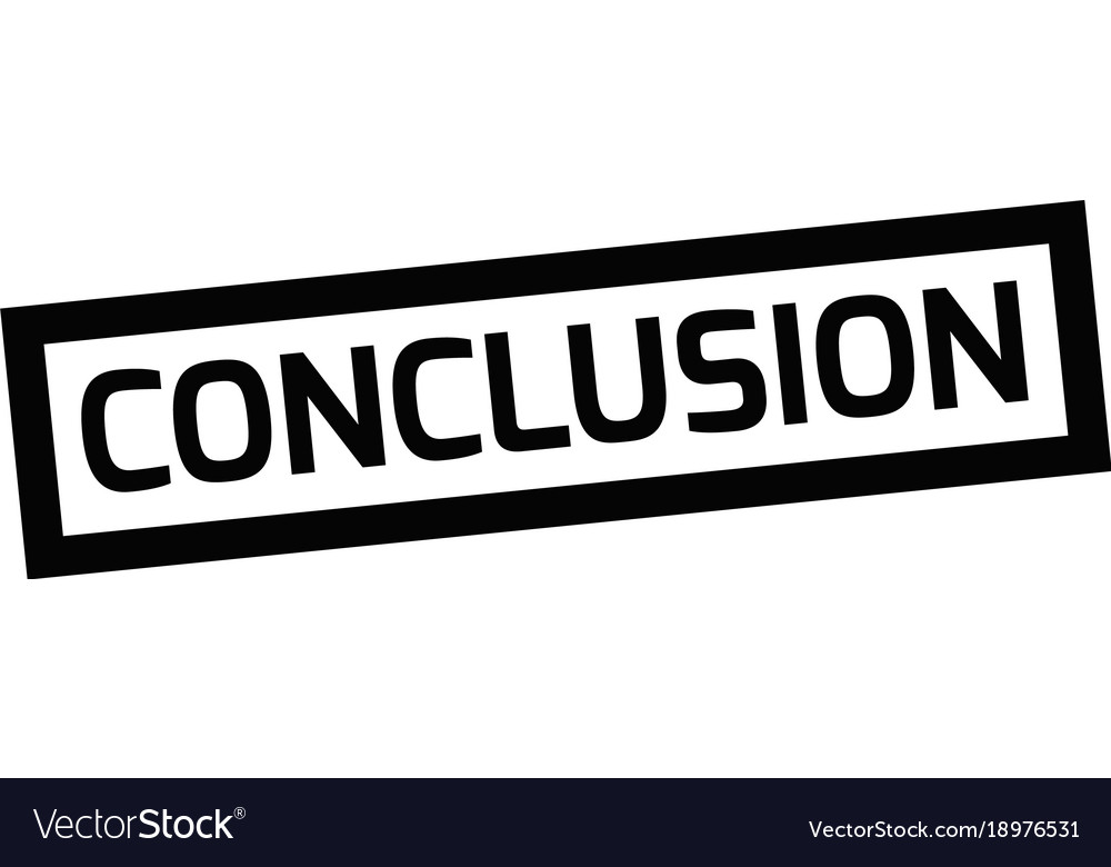 Conclusion typographic stamp Royalty Free Vector Image