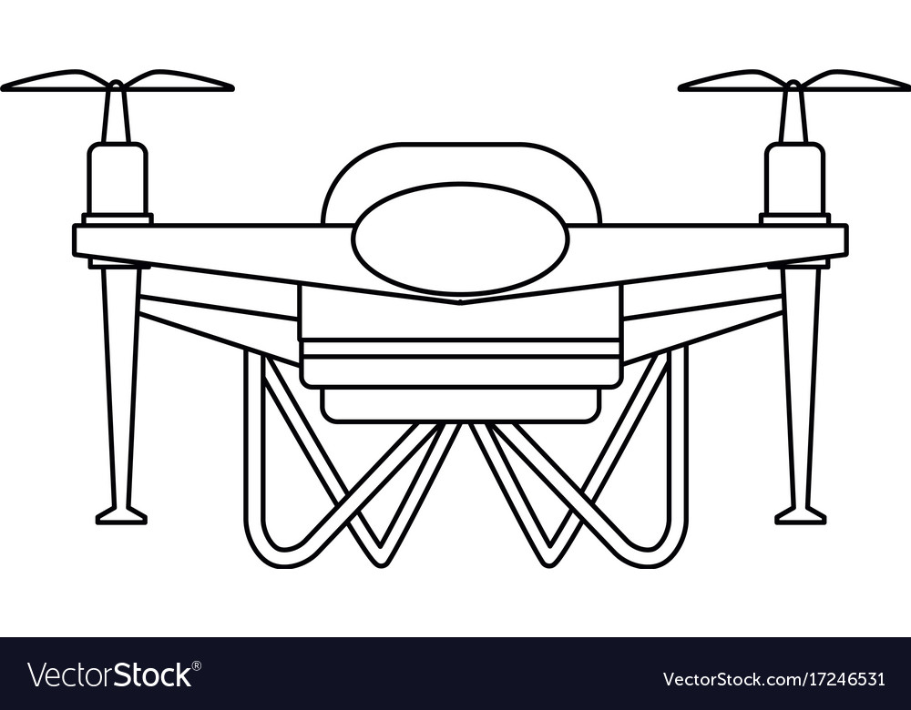 Drone with action camera front view
