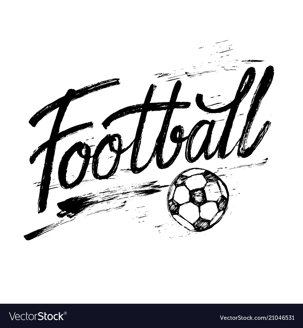 football-hand-lettering-design-for-banner-poster-vector-image