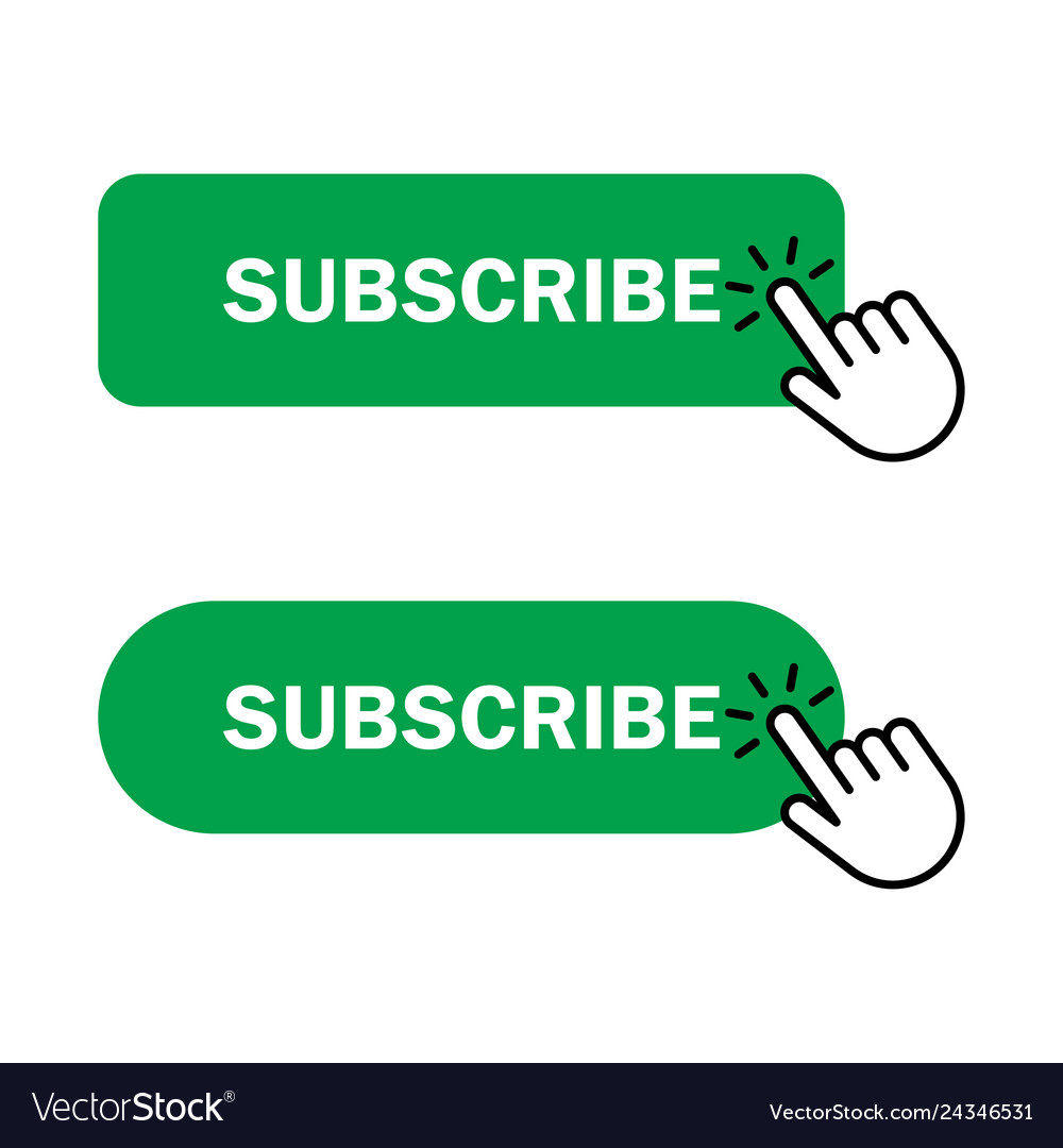 Hand cursor clicks subscribe button