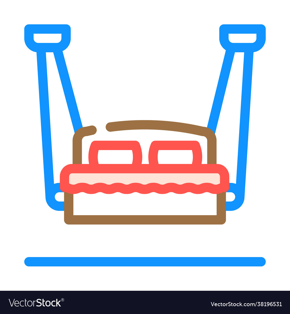 Hanging bed furniture color icon Royalty Free Vector Image