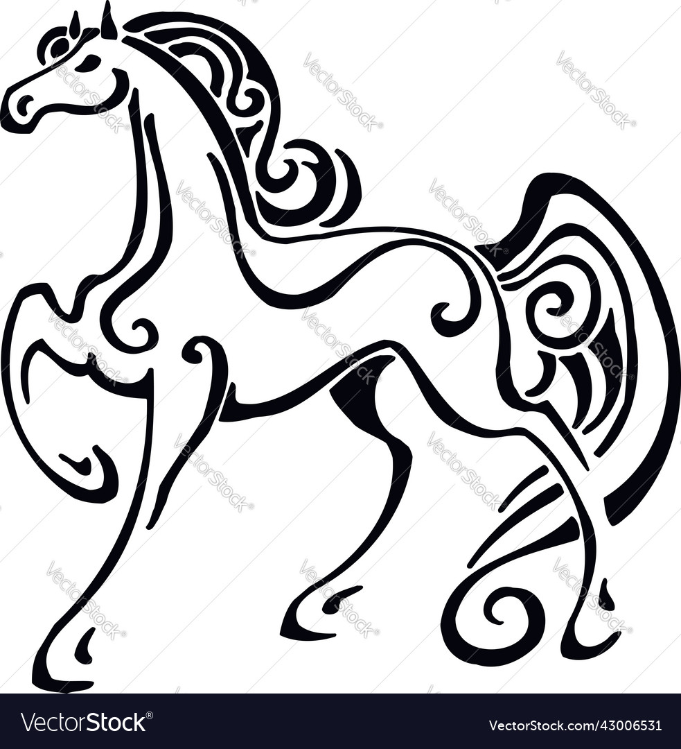 Pferd - wilde Tiere Logo Tier