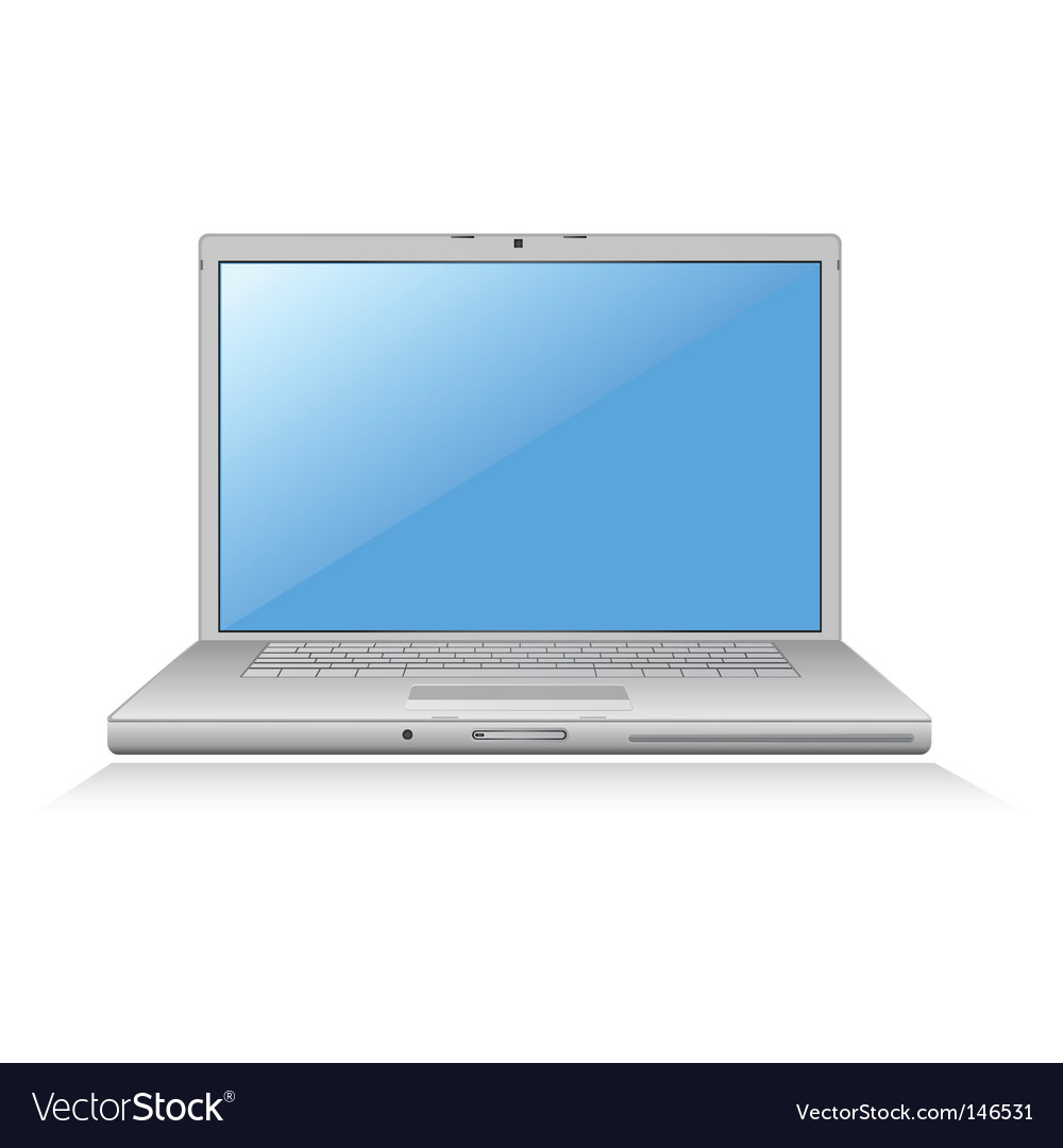 Laptop blue screen Royalty Free Vector Image - VectorStock