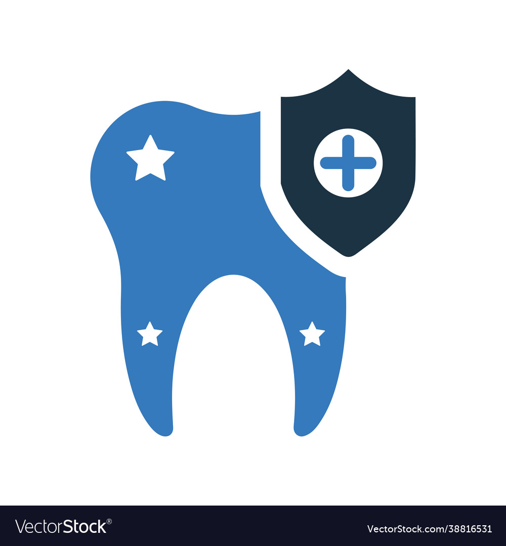 Protect tooth icon simple editable design