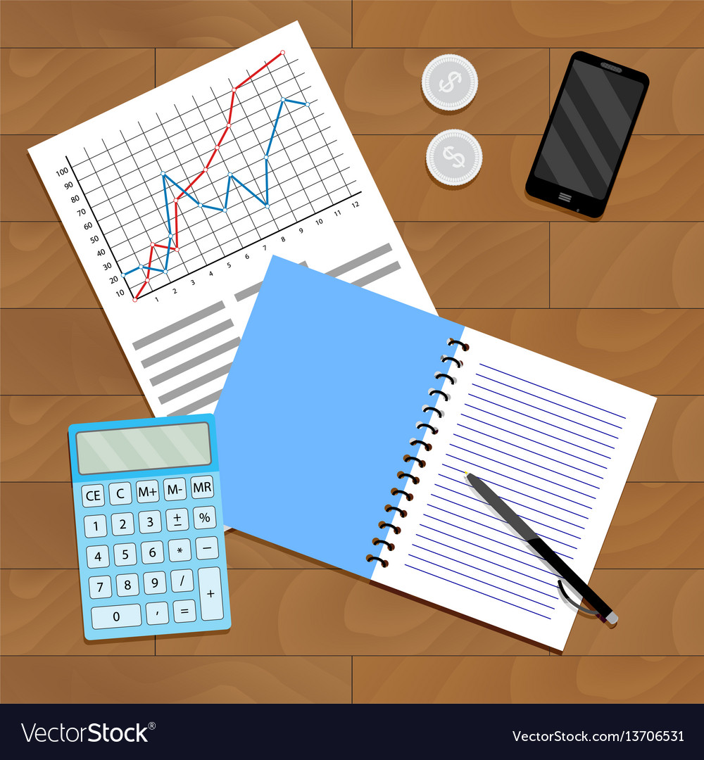 Research and verification of statistical data Vector Image Research and verification of statistical data