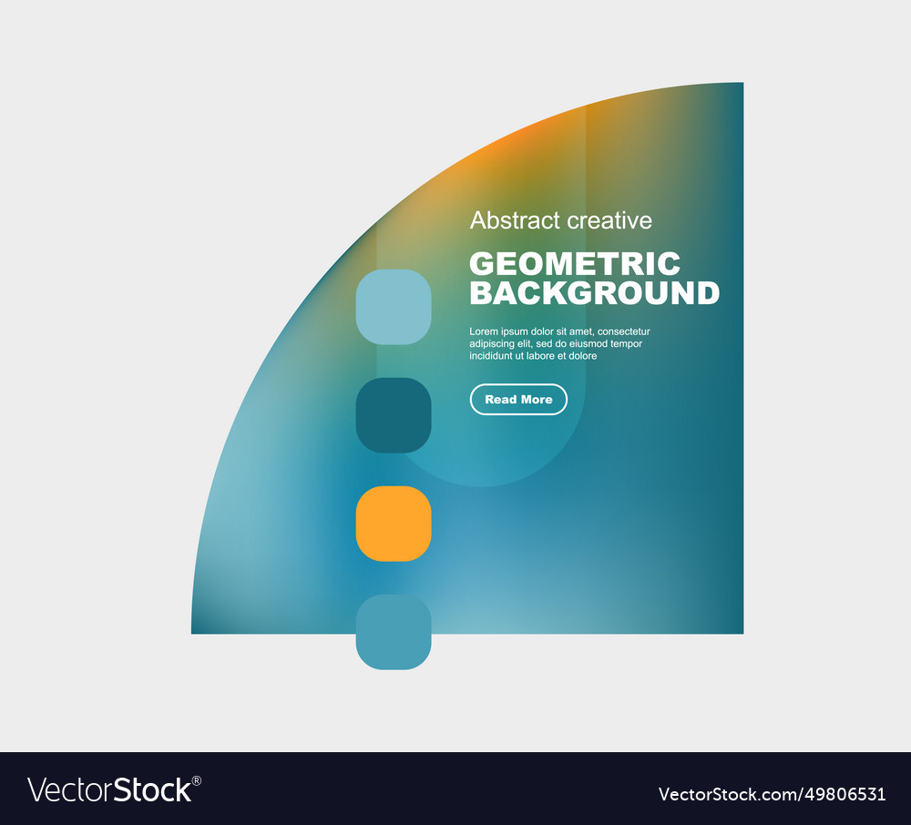 Round triangle and square composition vector image Round triangle and square composition