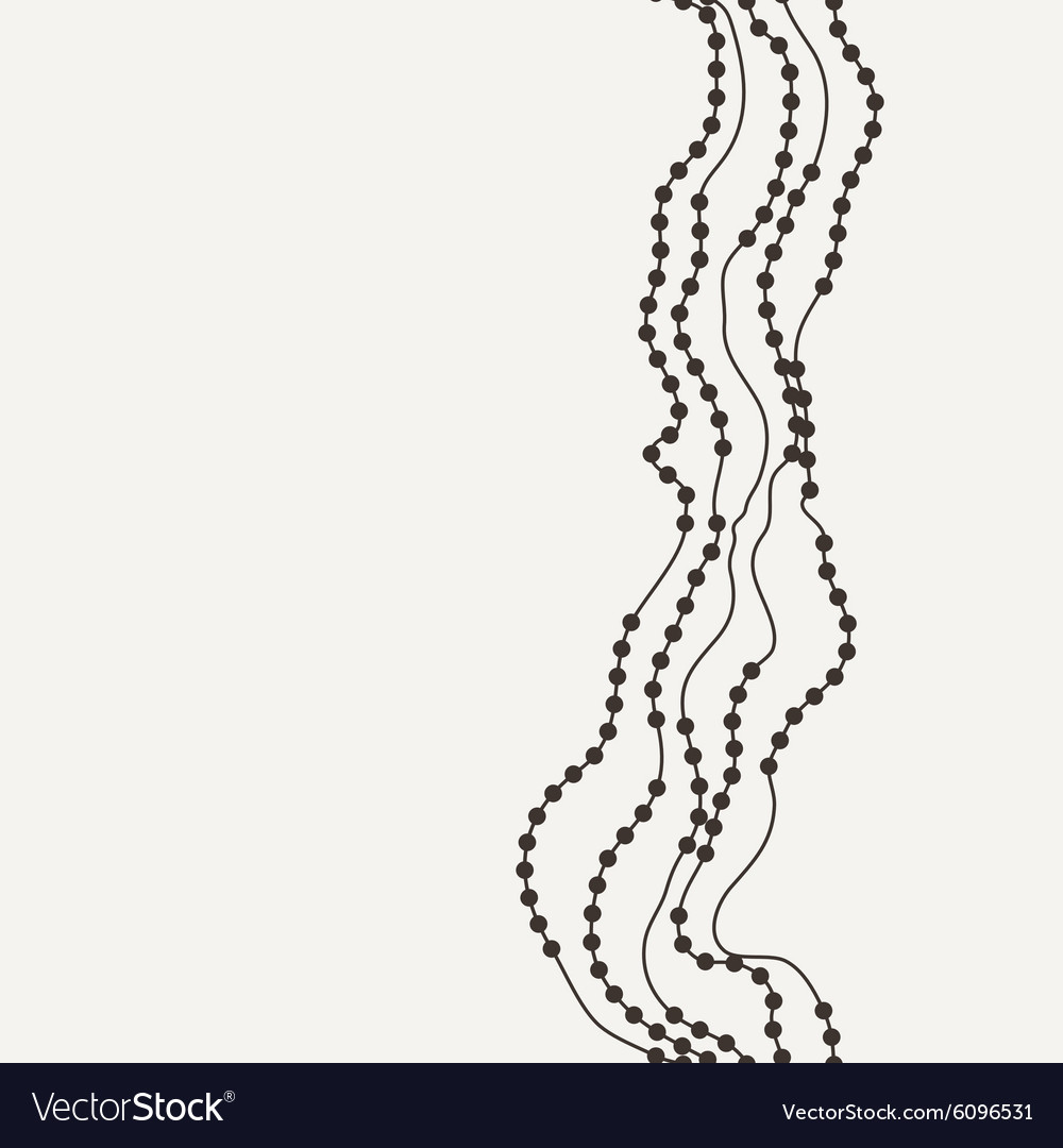 Seamless pattern of curved lines strung