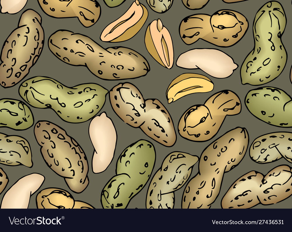 Seamless pattern peanut set