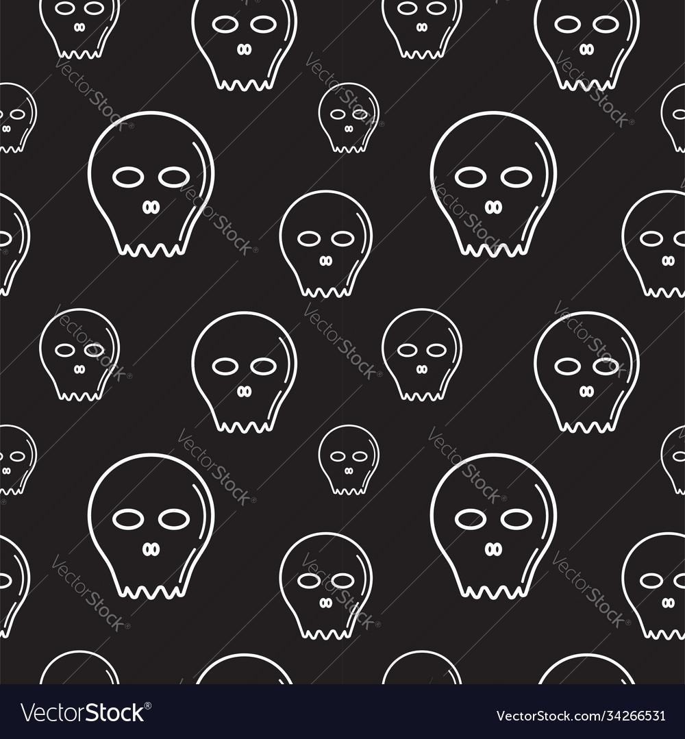 Skull character seamless pattern design template Vector Image Skull character seamless pattern design template