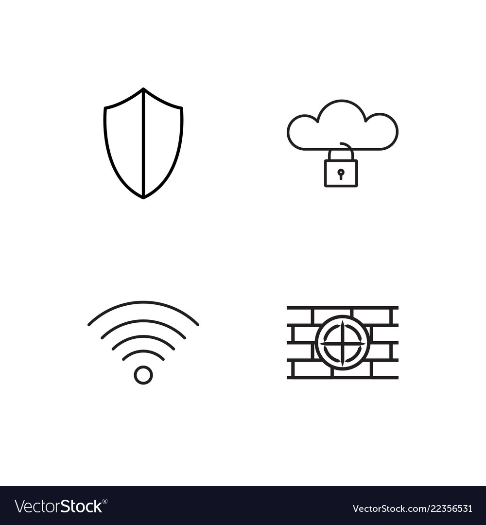 Web simple outlined icons set