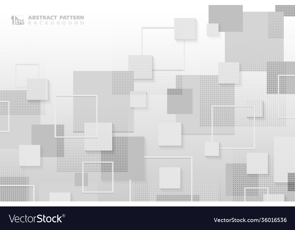 Abstract white and gray square tech pattern Vector Image