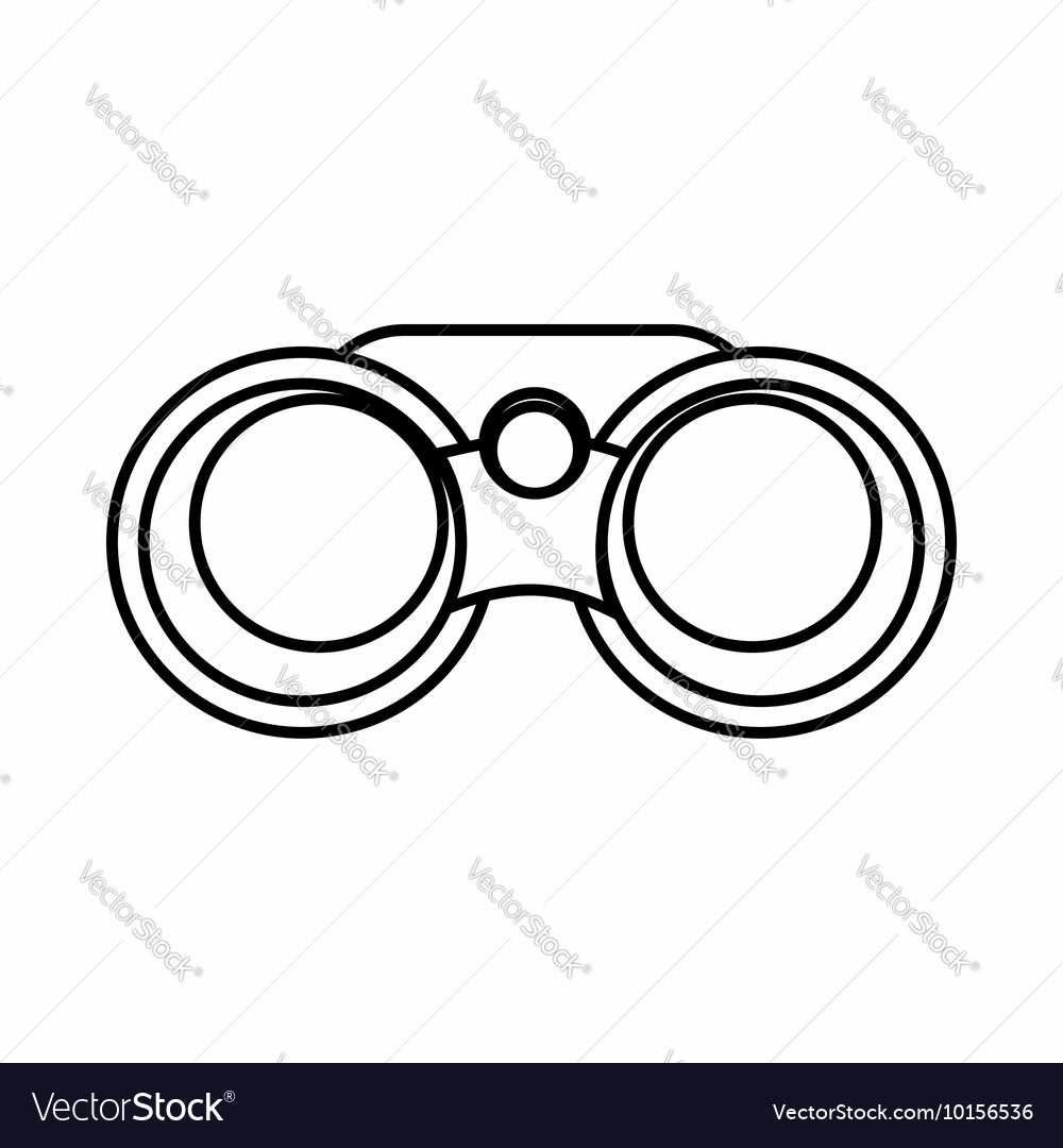 Binoculars icon outline style Royalty Free Vector Image