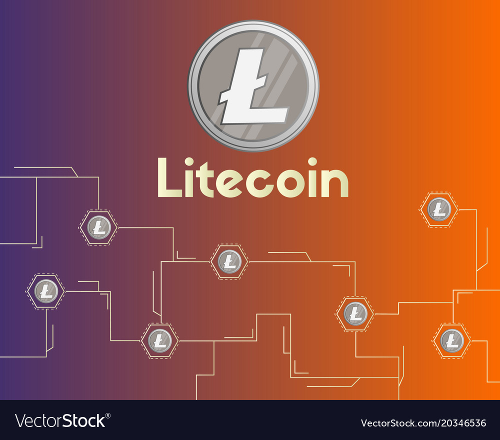 Blockchain litecoin circuit technology background
