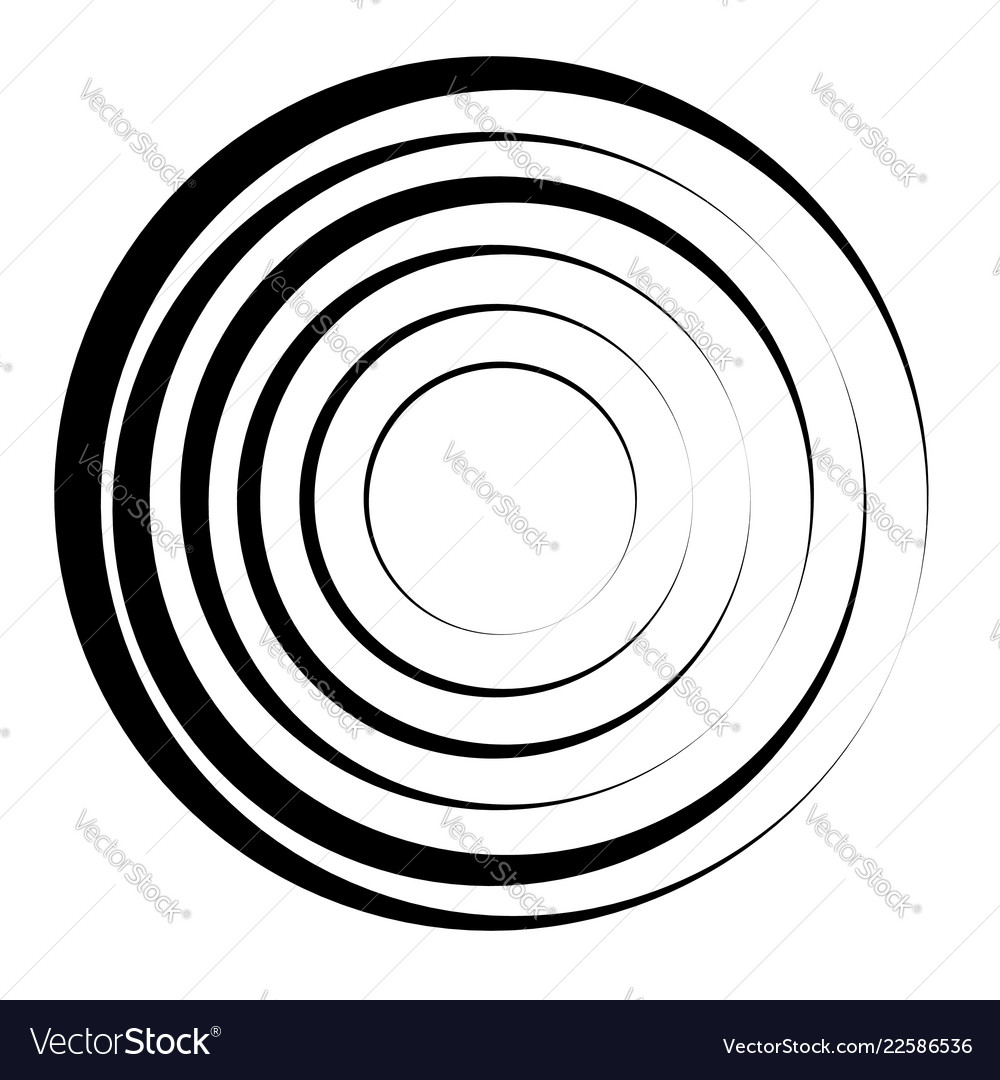 Concentric circles geometric element radial vector image Concentric circles geometric element radial
