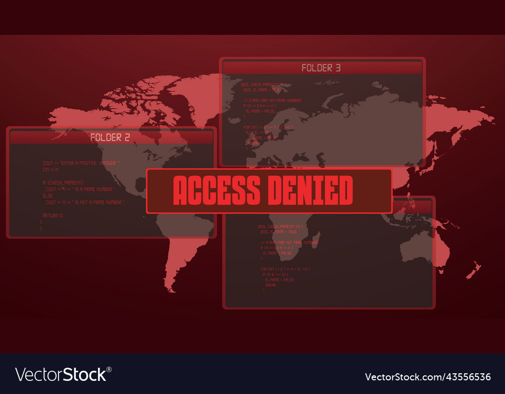 Cyber crime attack error distortion message warnin vector image Cyber crime attack error distortion message warnin