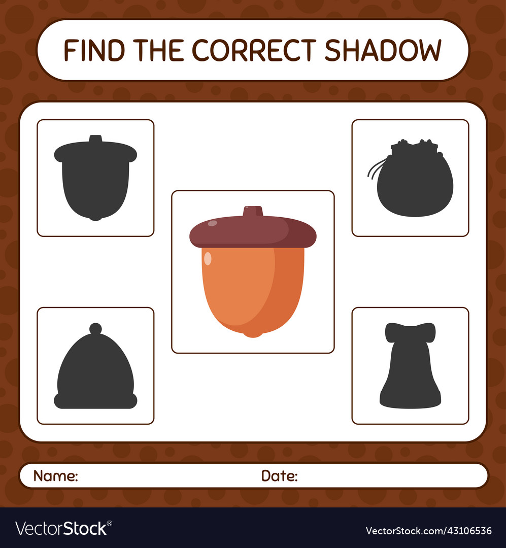 Find the correct shadows game with acorn